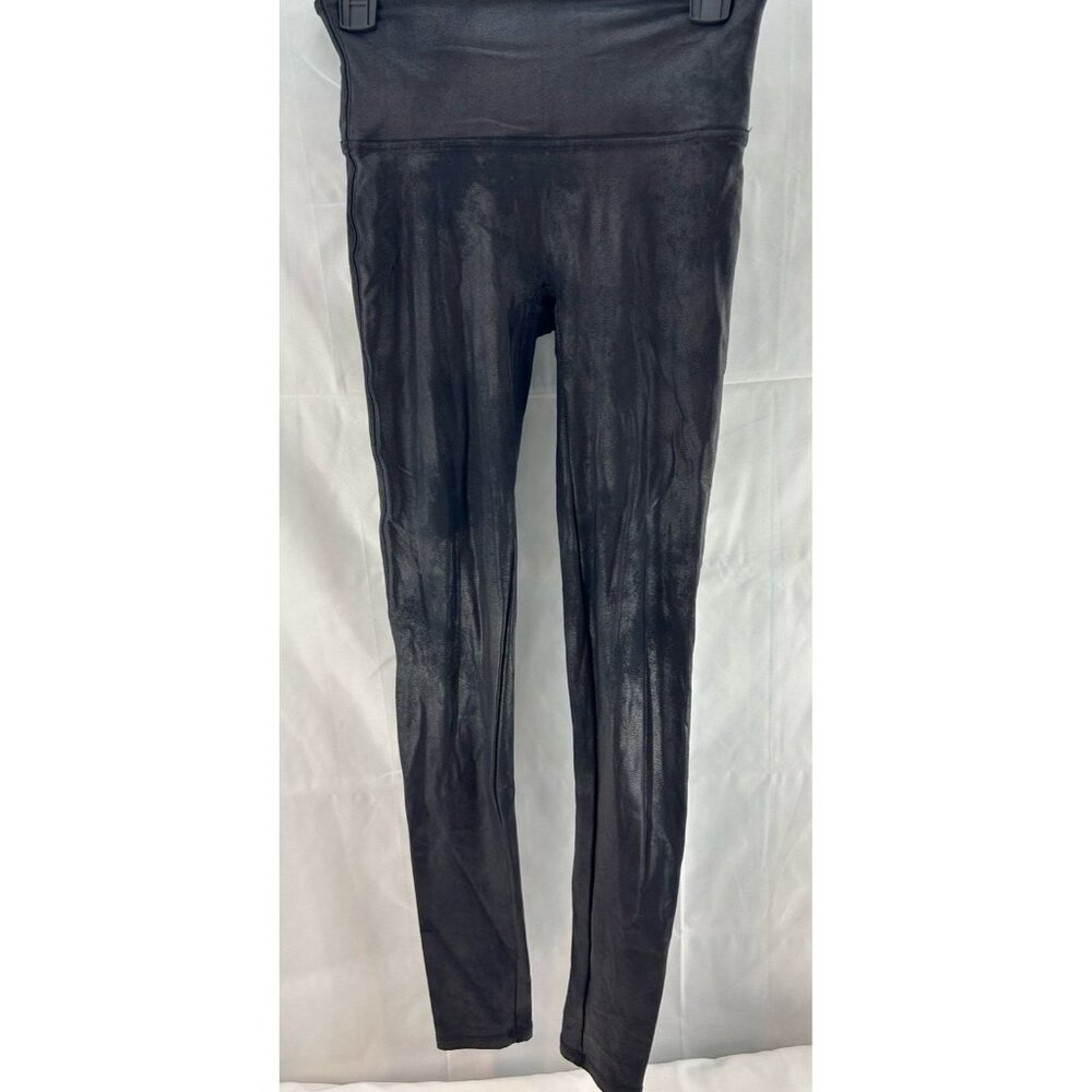 Spanx Faux Leather High Waisted Leggings Black Sz M